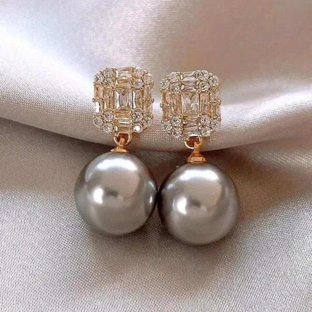 Elegant grey Drop Earrings A1476